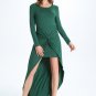 2017 New Spring Autumn Long Dress Sexy O-Neck Long Sleeve Floor-Length Women Dress Solid Fit Vintage