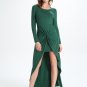 2017 New Spring Autumn Long Dress Sexy O-Neck Long Sleeve Floor-Length Women Dress Solid Fit Vintage