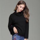 Autumn New Arrivel Backopen Women Sweater Knitted High Quality Women Turtleneck Speaker Sleeves Wrap
