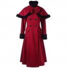 Cooler Master Vintage Women Coat Wool Blend Cloaks Winter Fur Trench Coat Women Hooded Jacket Female