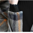 Winter Jacket Coats Women Windbreaker Black Women Plaid Trench Coat Hooded Elegant Wool Blend Coat S