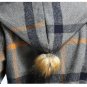 Winter Jacket Coats Women Windbreaker Black Women Plaid Trench Coat Hooded Elegant Wool Blend Coat S