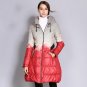 New Print Long Winter Jacket Women Duck Down Coat Female High Quality Thick Puffer Jacket Stand Coll