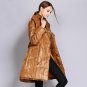 Natural Large Long Down Coat with Belt Women Thin Down Coat Female Warm Clothes High Quality Women\'