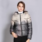 Plus Size Winter Women Down Jacket Flock Hooded Zipper Print Snow Coat Hooded Duck Down Coat Female 