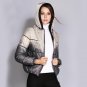 Plus Size Winter Women Down Jacket Flock Hooded Zipper Print Snow Coat Hooded Duck Down Coat Female