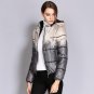 Plus Size Winter Women Down Jacket Flock Hooded Zipper Print Snow Coat Hooded Duck Down Coat Female
