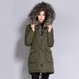 New Fashion Winter Women\'s Down Jacket Plus Size 90% White Duck Down Femme Coat Huge Fur Hooded Par