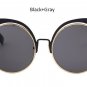 Women Oversized Cat Eye Sunglasses 2017 New Fashion Ladies Round Mirror Sun Glasses Female UV400