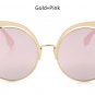 Women Oversized Cat Eye Sunglasses 2017 New Fashion Ladies Round Mirror Sun Glasses Female UV400