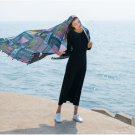 Plaid Cotton Scarves Stoles Women Summer Tassel Shawls and Wraps Floral Pashmina Soft Pareo Beach Sc