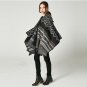 Striped Square Scarves Geometric Imitate Cashmere Pashmina Ponchos and Capes Women Winter Shawls and