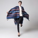 Winter Ponchos Women Tassel Thicken Scarves Pashmina Imitate Cashmere Shawls Autumn Wraps Poncho Cap