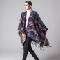 Winter Ponchos Women Tassel Thicken Scarves Pashmina Imitate Cashmere Shawls Autumn Wraps Poncho Cap