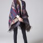Winter Ponchos Women Tassel Thicken Scarves Pashmina Imitate Cashmere Shawls Autumn Wraps Poncho Cap