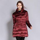 Fashion Women Warm Winter Jackets Solid Red Female High Quality Coat High Street Style Slim Jacket P