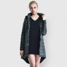 Hot Sale Spring Autumn Coat Women Long Plus Size Female Jacket Solid Blue Nylon Parka Ladies Warm Co