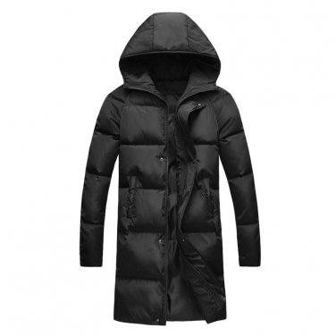 2017 Mens Long Parkas Winter Jacket Men Streetwear Padded For Man Solid coat  Men Windproof Hooded O