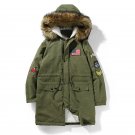 2017 New Men Winter Padded  Parkas Long jacket Thick Warm Men\'s Jacket and Coats Casual Plus Size M
