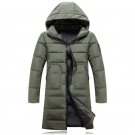 2018 New Winter Mens Parkas Long Thicken Men Cotton Padded Coat Korea Style Warm Parka Jacket Armygr