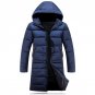 2018 New Winter Mens Parkas Long Thicken Men Cotton Padded Coat Korea Style Warm Parka Jacket Armygr