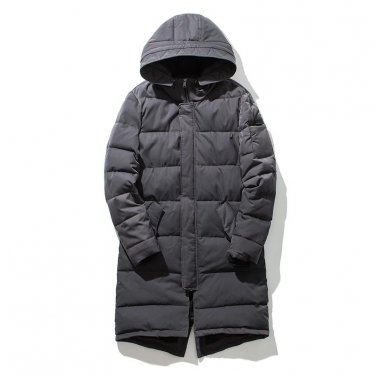 2017 New Clothing Jackets Long Thick Winter Coat Men Solid Parka Fashion Overcoat Outerwear Warm Arm