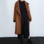 Autumn and Winter Korean Version of Retro Fashion Simple Thick Solid All-Matching Coat in the Long S