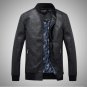 2018 Fashion Bomber Jacket Men Stand Collar Faux Leather Male PU Leather Jacket Motorcycle Jacket Me