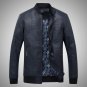 2018 Fashion Bomber Jacket Men Stand Collar Faux Leather Male PU Leather Jacket Motorcycle Jacket Me