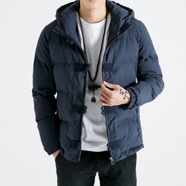 2017 Men Parkas Solid Winter Jacket Men Hooded Thick Warm Overcoat Man Jaqueta Masculino Inverno Chi