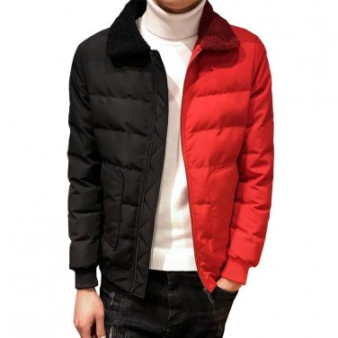 2017 Winter Men Jacket 2017 Brand Casual New Solid Color Simple Mens Jackets And Coats Thick Parka M