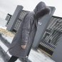 2017 Men\'s Parkas Cotton Jacket Male Casual Long Slim Fit With Hooded Mens Coats Solid Color Windb