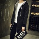 Autumn and winter men windbreaker jacket in the long and thick warm cashmere coat hooded Korean cult