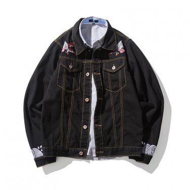 M-5XL 2017 Men Denim Jacket Casual Jean Jacket Coat Outdoors Fashion Autumn Long Sleeve Jacket Mascu