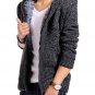 Jacket Men 2017 Thick Velvet Cotton Hooded Fur Jacket Mens Winter Padded Knitted all-match Casual Sw