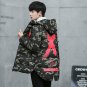 2017 Fashion Long Winter Jacket men Slim Coat Thicken Parka Cotton Clothing Red Clothing Hooded Stud