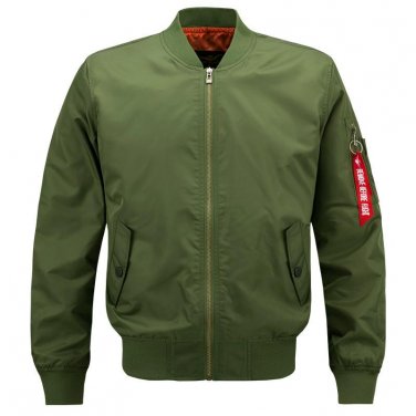 Bomber Jacket 2017 Spring  Men military army green letterman air force Windbreaker jacket Air Force 