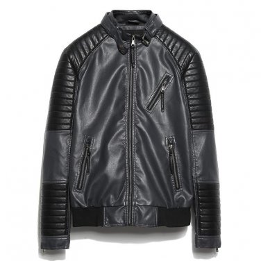 2017 Winter Autumn Brand PU Leather Jacket Men Motorcycle Leather Jackets Overcoat Jaqueta High Qual
