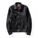 2017 spring Hot sale new tide men\'s floral denim jacket men youth repair body retro leather jacket 