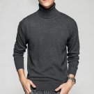 New 2017 Autumn Winter Youth Fashion Turtleneck Sweater Men Knitted Sweater High Elastic Mens Sweate