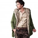 Men hat Detachable Parkas 2017 men\'s thick warm winter Hooded coat fur collar army green men parka 