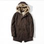 Men hat Detachable Parkas 2017 men\'s thick warm winter Hooded coat fur collar army green men parka 