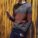 2017 New Trand Autumn Fashion Pullover Striped  Clothing Men\'s Sweaters Slim Fit Male Pullover Knit