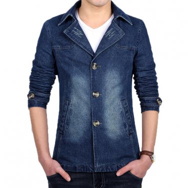 New men\'s Denim Jackets 2018 Spring Men Cotton Denim Jackets JEEPs Brand Man Jean Jacket 4XL Men Tu