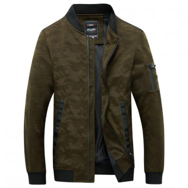 Men camo Jacket 2017 New Spring Autumn Men\'s Jackets Fashion Coats Male Casual Slim Stand Collar Zi