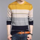 2017 Autumn Korean Version of the New Young Men\'s Round Neck Long Sleeves Slim Bottoming Shirt Casu