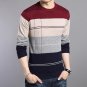2017 Autumn Korean Version of the New Young Men\'s Round Neck Long Sleeves Slim Bottoming Shirt Casu