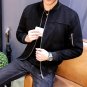 2017 Autumn New Arrival Men\'s Solid Fashion Jackets Casual Slim Stand Collar Bomber Male Coats Long