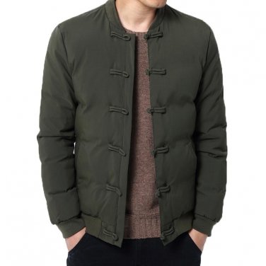 2017 Chinese style vintage winter coat men wadded jacket Fashion Parkas Coats Jackets Outerwear Man 