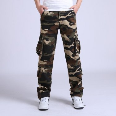 2017 cargo pants men tactical loose Camouflage Army military pants men Cotton trousers Man Pantalon 